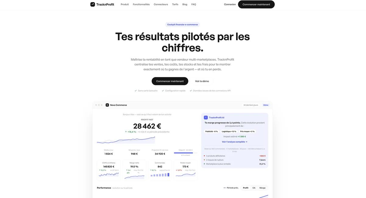Interface Tracknprofit